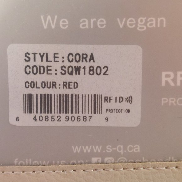 S Q Wallet Red New with Tags - Picture 5 of 6